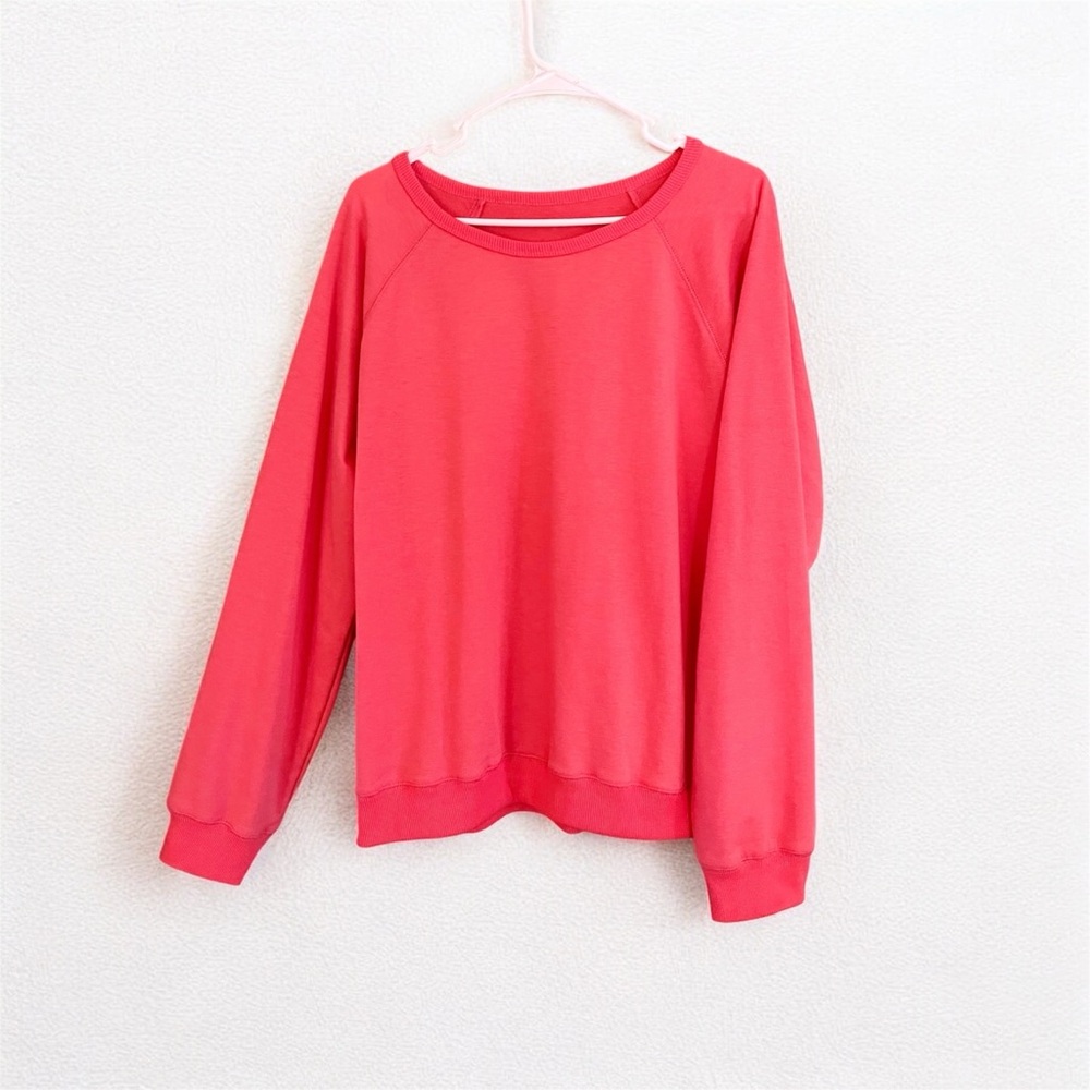 Cozy Hot Pink Baggy Scoop Neck Sweater